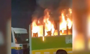 রাজধানীতে পথে পথে তল্লাশি, একাধিক যানবাহনে আগুন