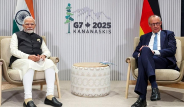 জার্মান চ্যান্সেলর ফ্রিডরিখ মার্জ দুই দিনের রাষ্ট্রীয় সফরে এখন ভারতে