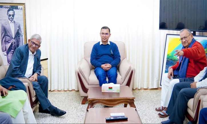 তারেক রহমানের সঙ্গে বাম গণতান্ত্রিক জোট নেতাদের সাক্ষাৎ