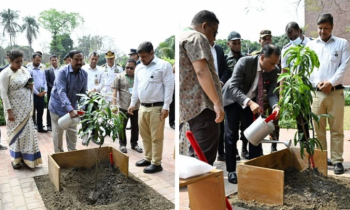 সংসদ প্রাঙ্গণে বৃক্ষরোপণ করলেন স্পিকার ও ডেপুটি স্পিকার